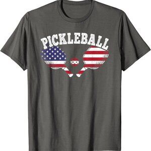 US Flag Pickleball Player Vintage Pickle Ball Lover T-Shirt 159